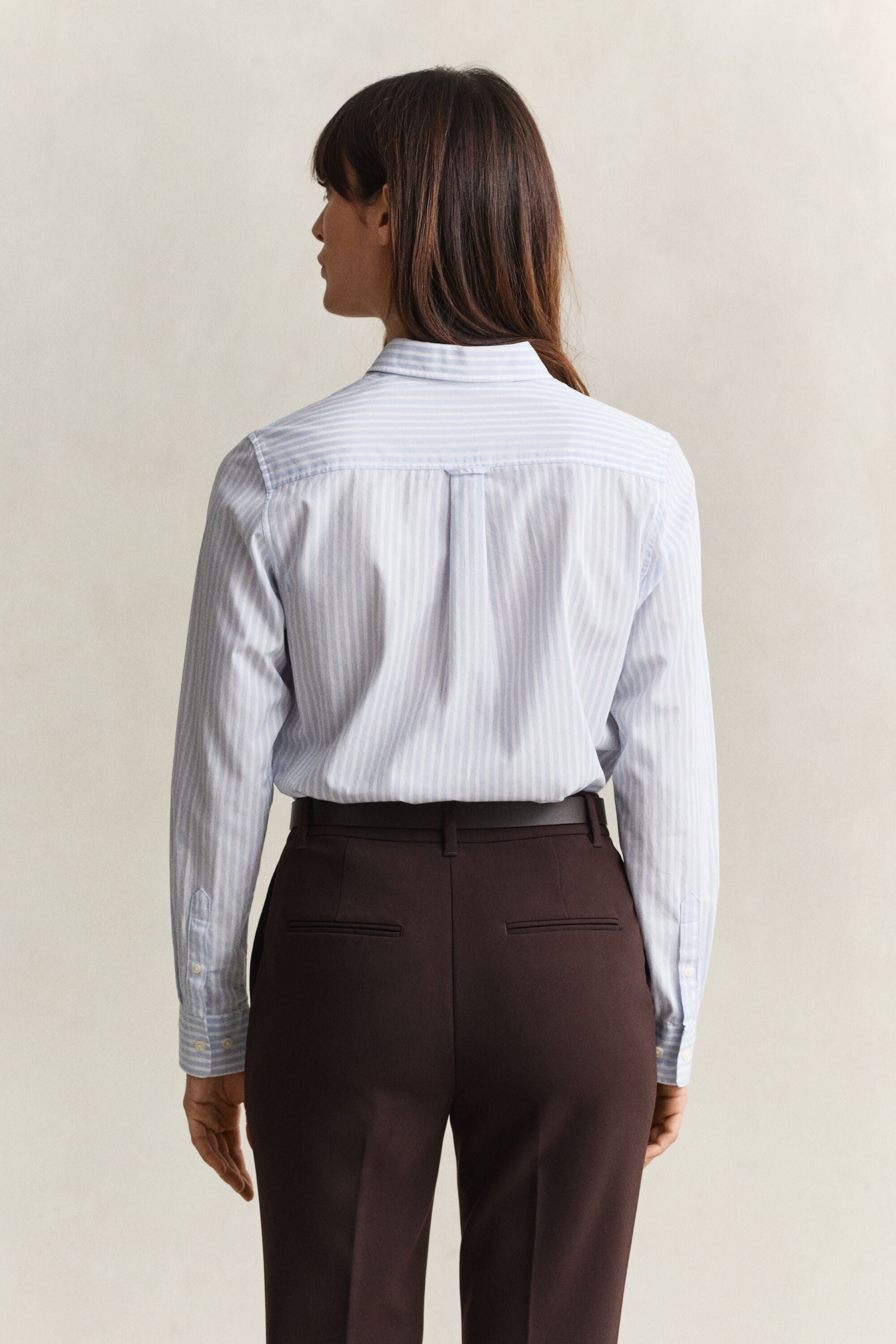 Popeline-Bluse im Regular Fit mit Streifen