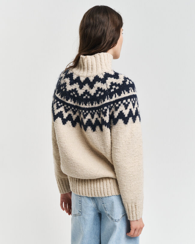Fair Isle Stehkragenpullover