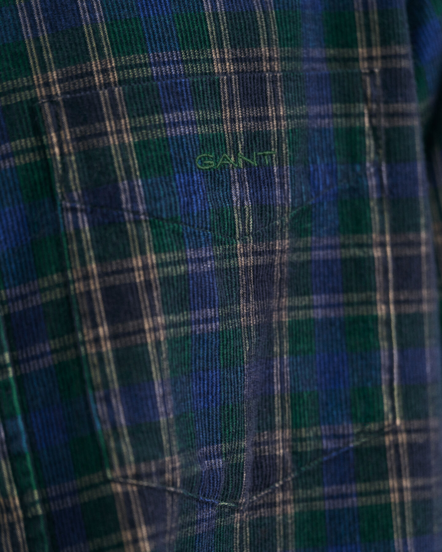 Regular Fit Cordhemd mit Karomuster