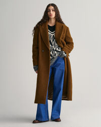 Geometric V-Neck Pullover mit Muster