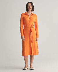 Slim Fit Jersey Hemdblusenkleid