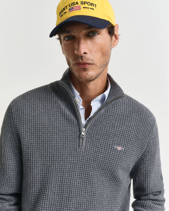 Troyer aus strukturierter Baumwolle