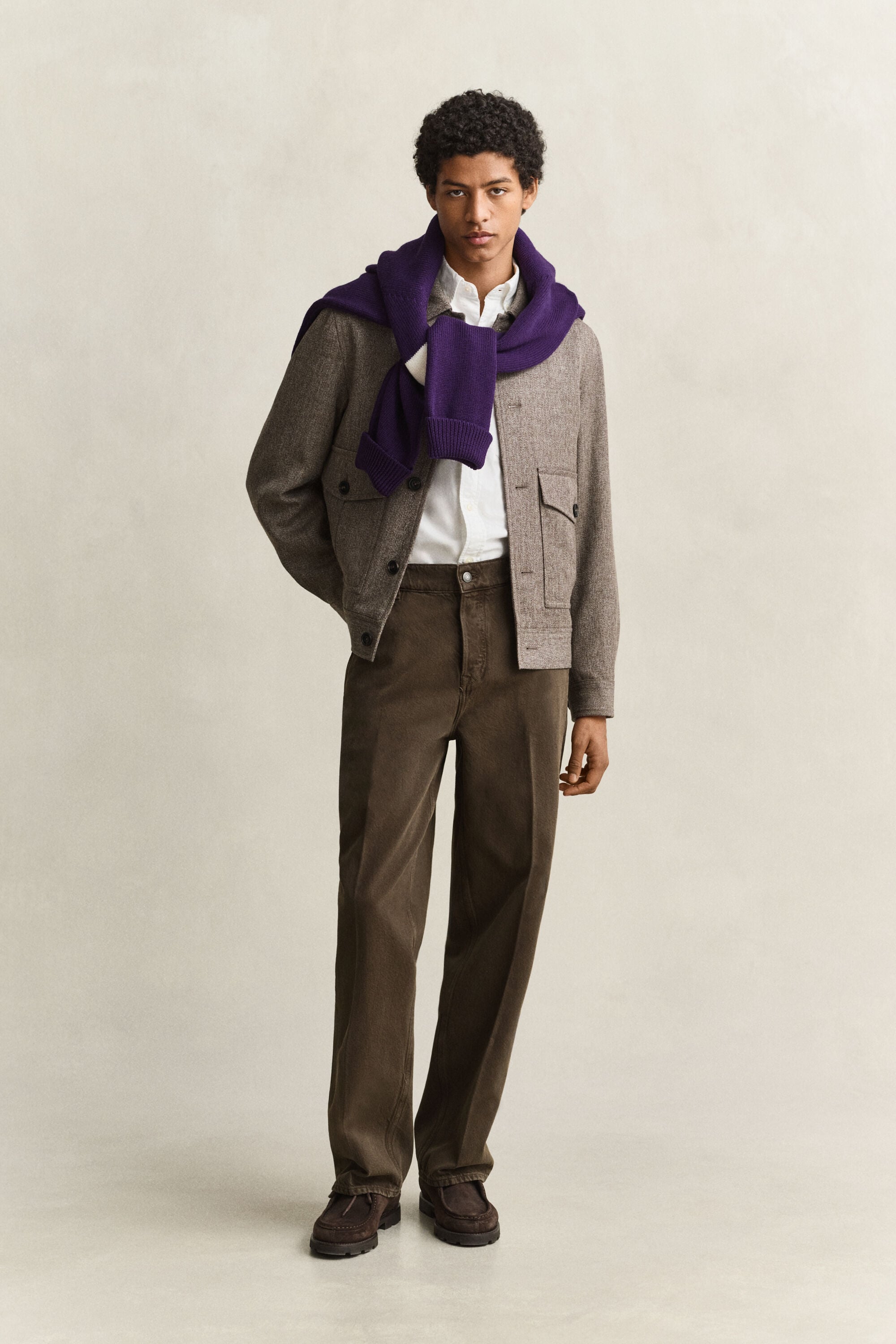 Wolljacke aus Melange-Garn
