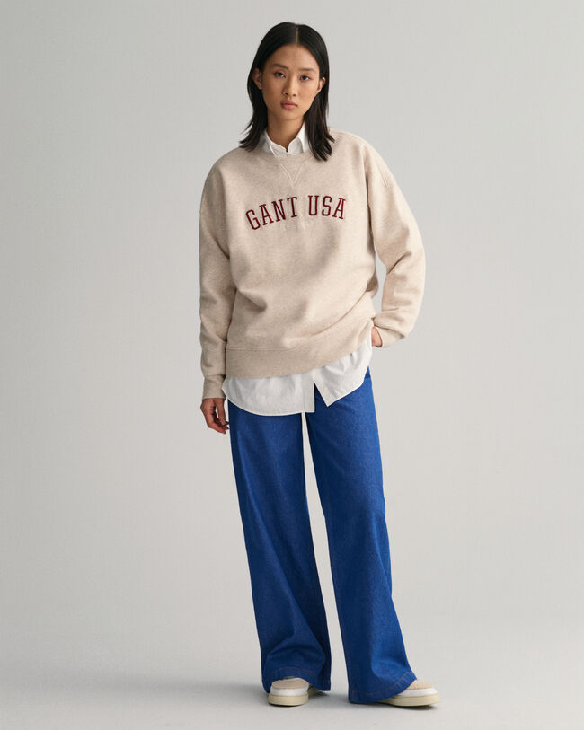 Oversized GANT USA Rundhals-Sweatshirt