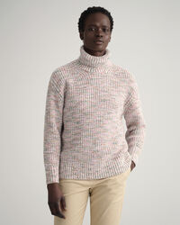 Mehrfarbiger Rollkragenpullover