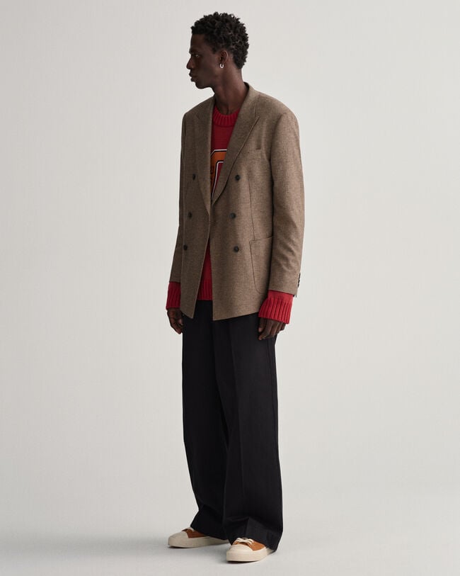 Volumin&ouml;se Chinohose mit Bundfalten