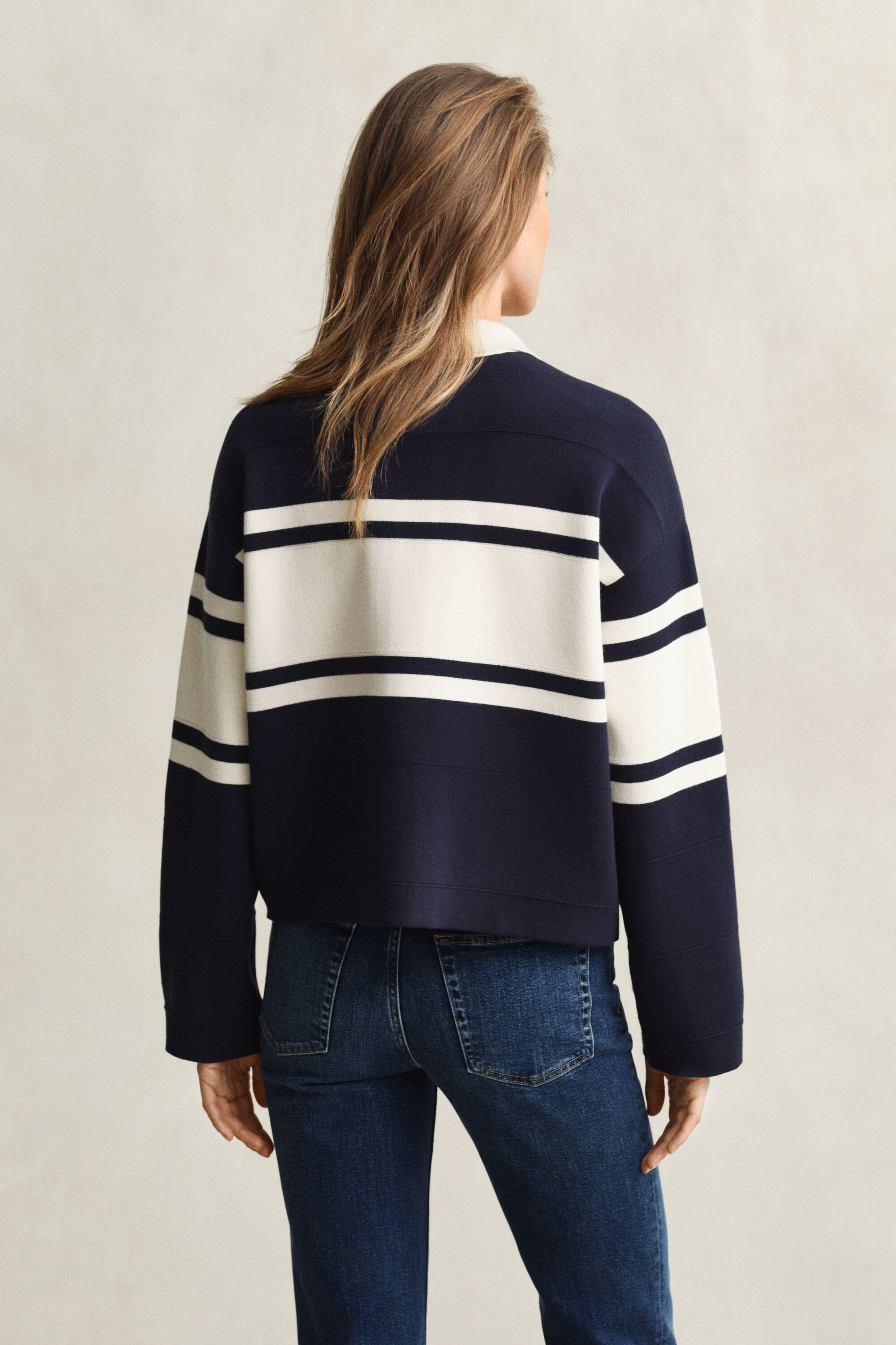 Color Blocked Strickjacke