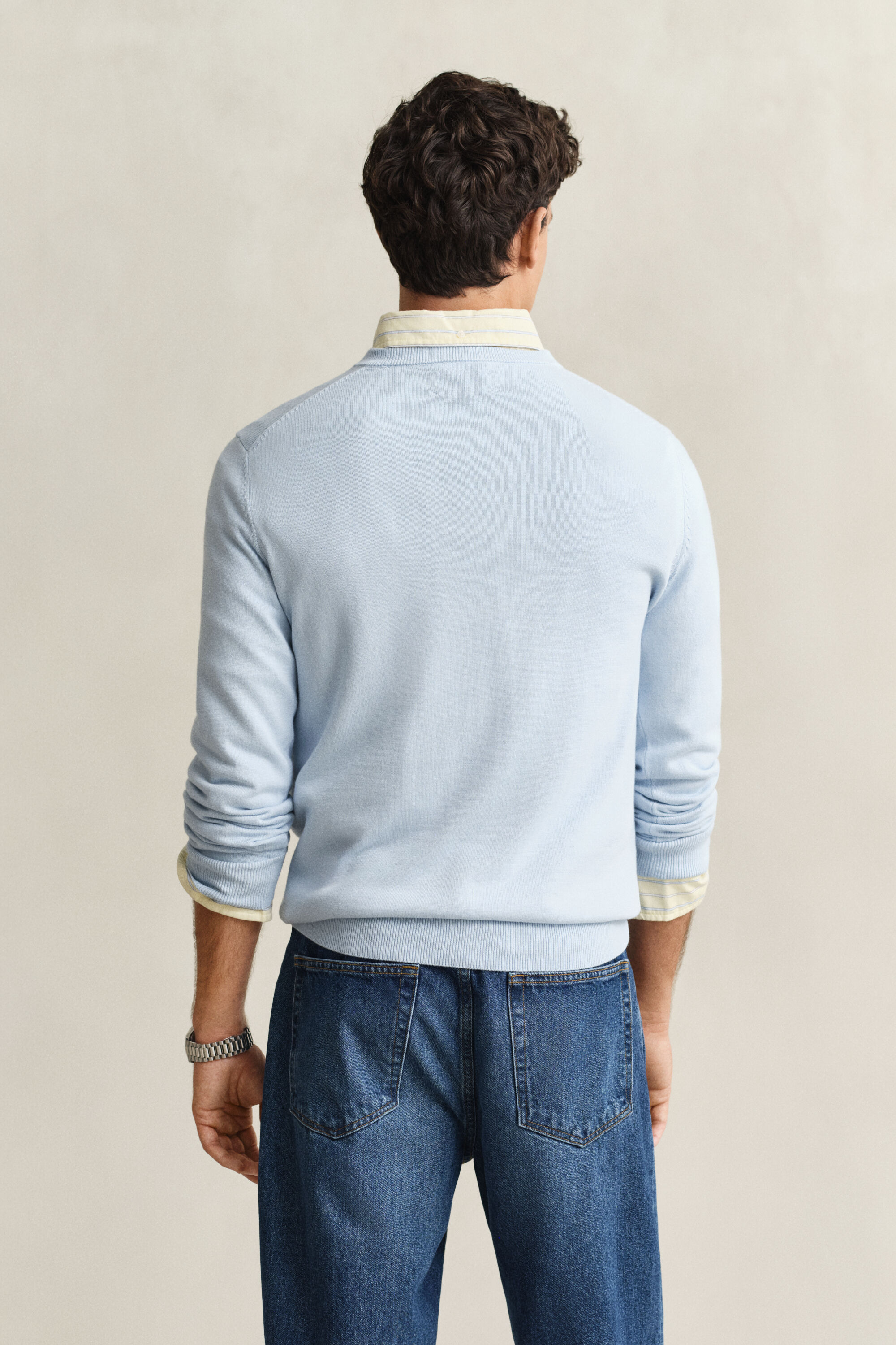 Klassischer V-Neck Pullover aus Baumwolle
