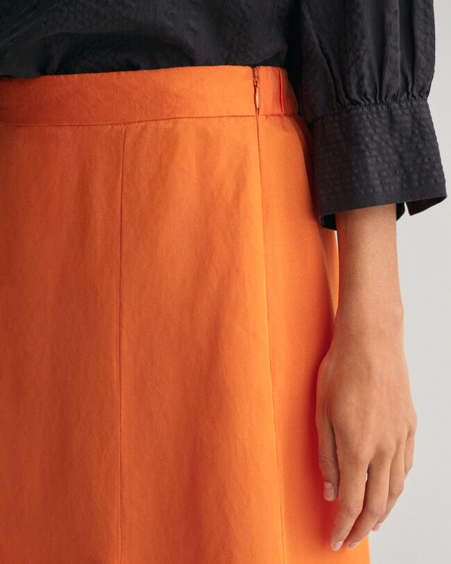 Midirock aus Leinenmischung