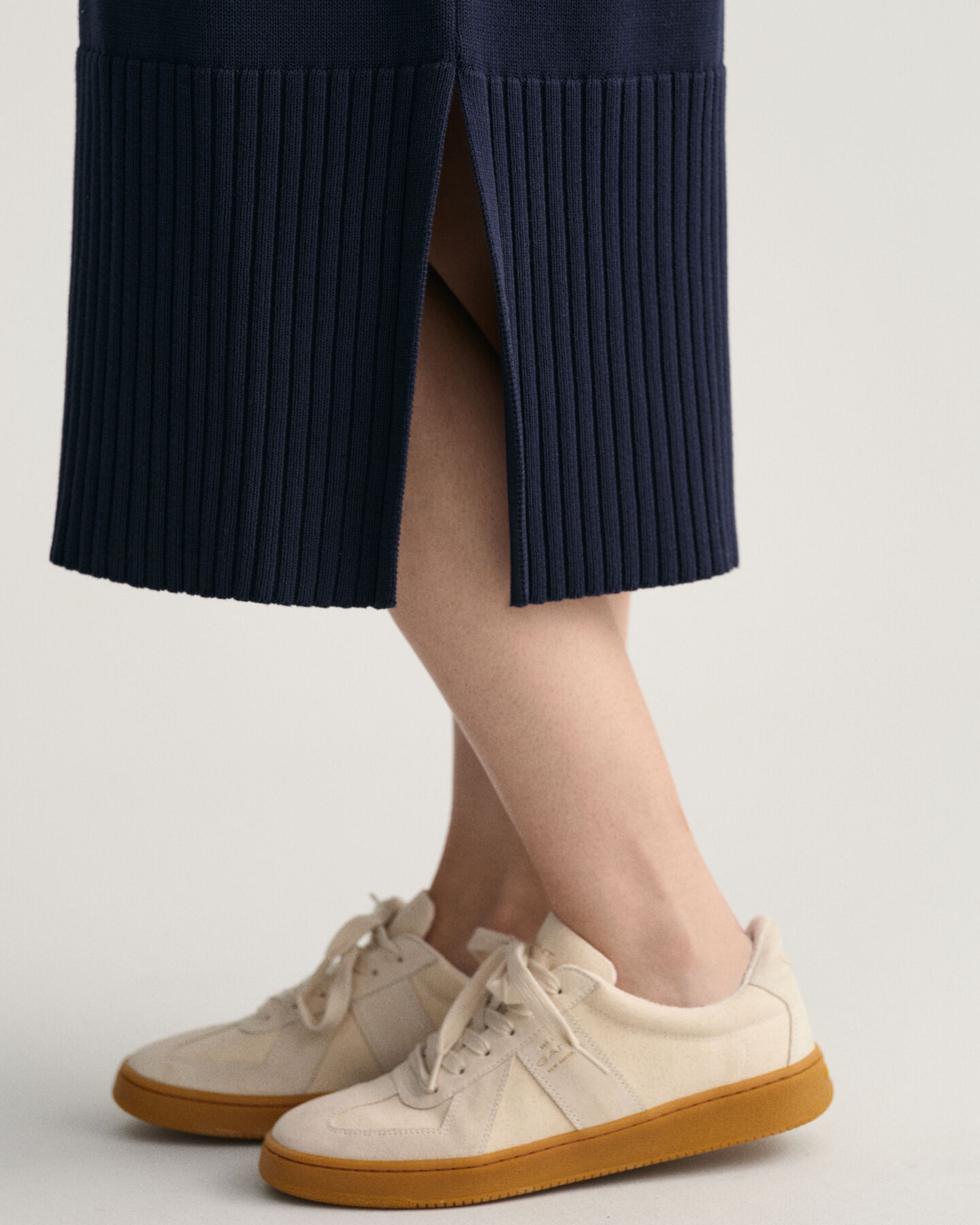 Strickkleid mit Marinestreifen