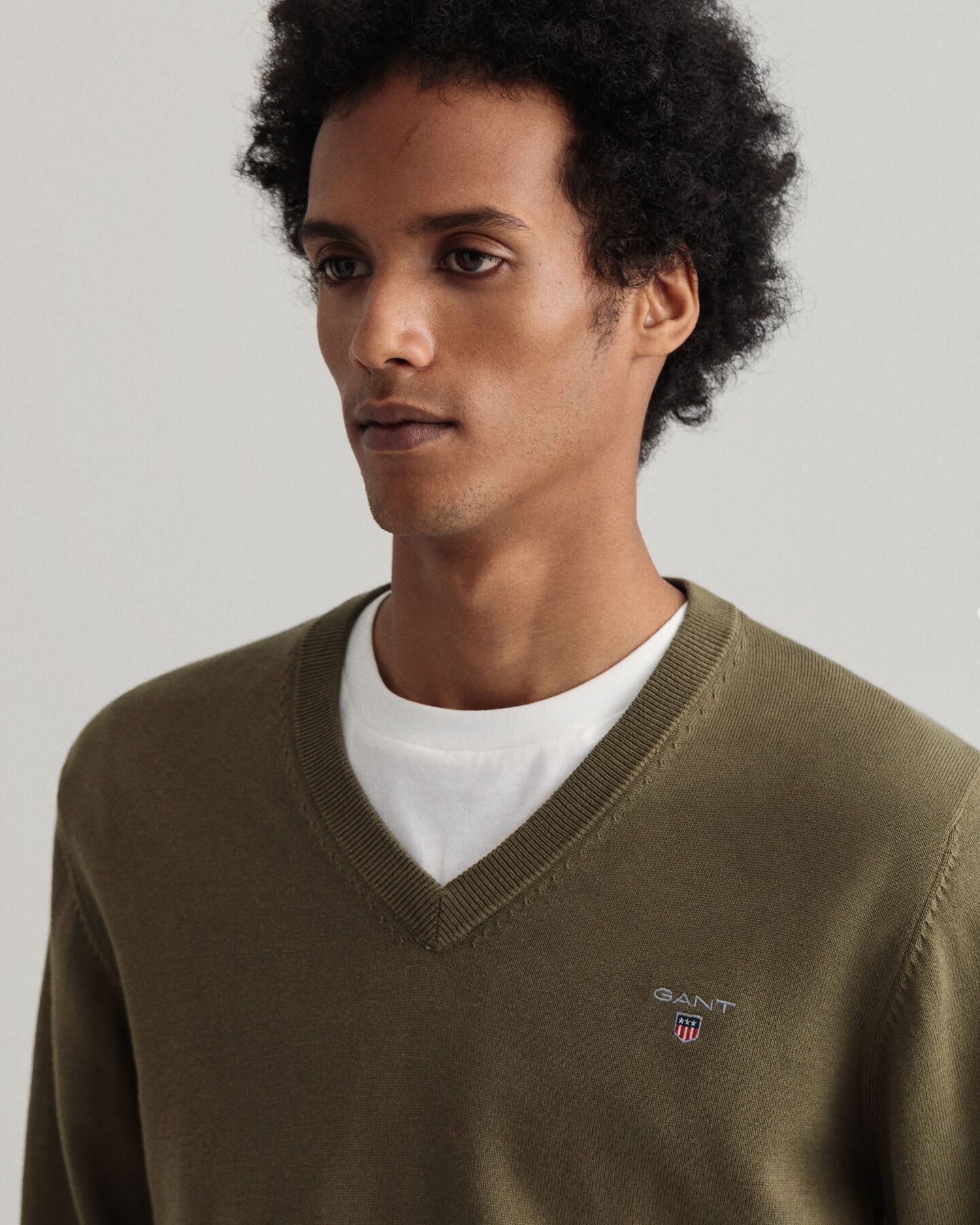 Classic V-Neck Pullover aus Baumwolle