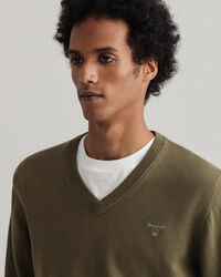 Classic V-Neck Pullover aus Baumwolle