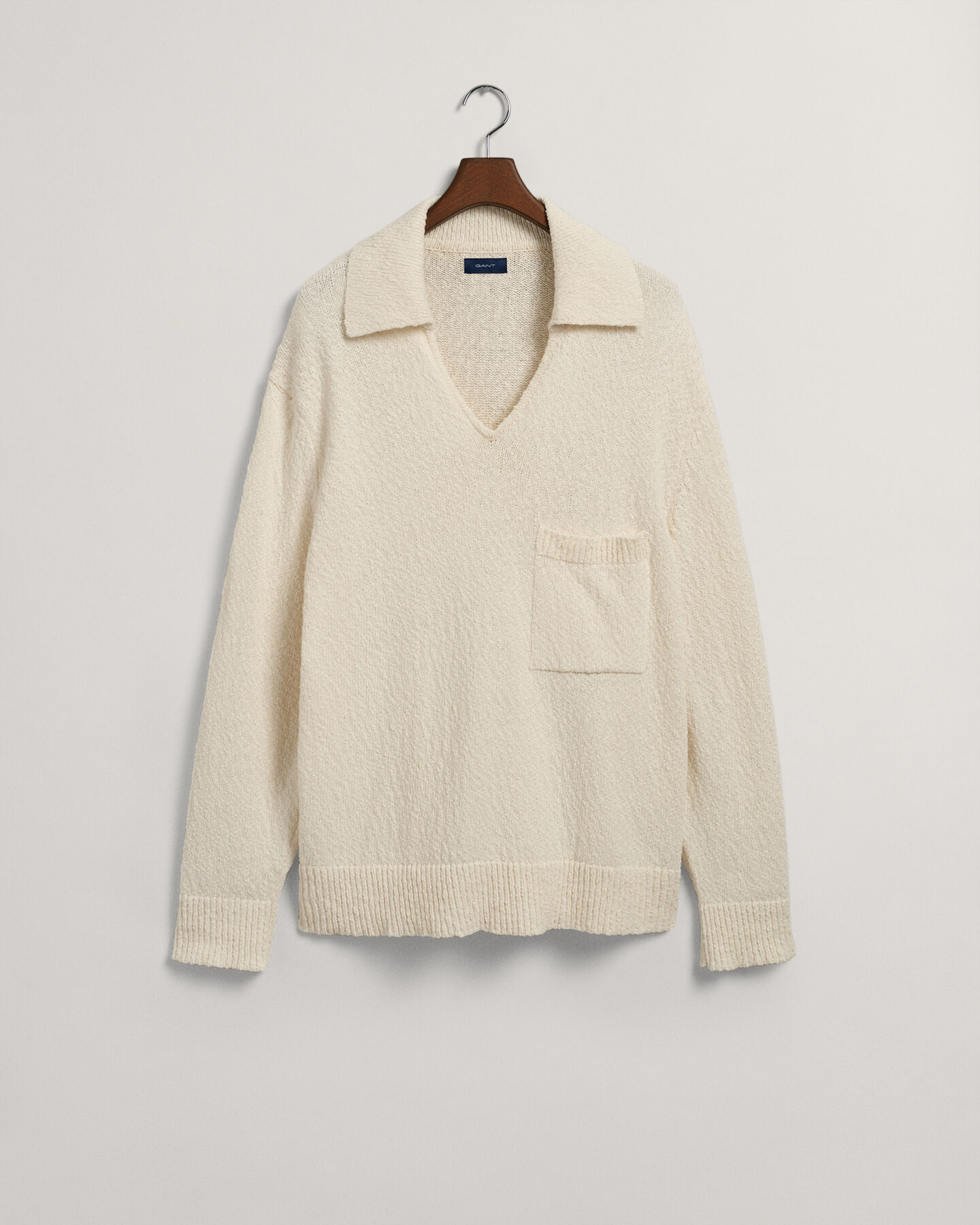 Polopullover aus Baumwoll-Leinen-Flammgarn