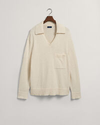 Polopullover aus Baumwoll-Leinen-Flammgarn
