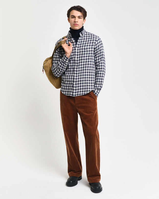 Regular Fit Flanellbluse mit Karomuster