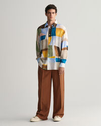 Relaxed Fit Seiden Anzughose