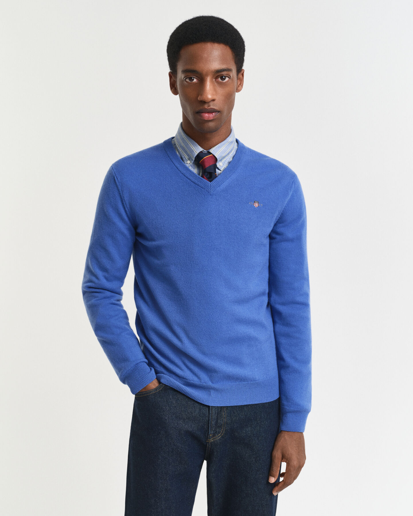 Superfine Lambswool V-Neck Pullover