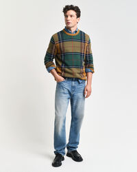 Karierter Rundhalspullover