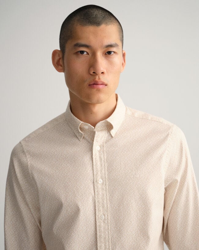 Slim Fit Paisley Oxford-Hemd