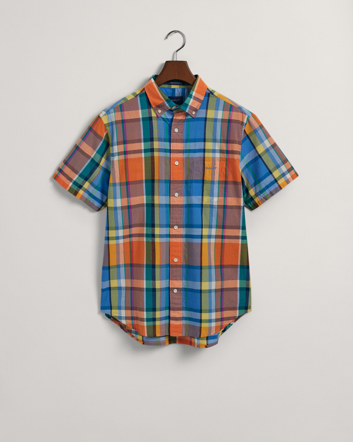 Farbenfrohes Regular Fit Madras Kurzarmhemd