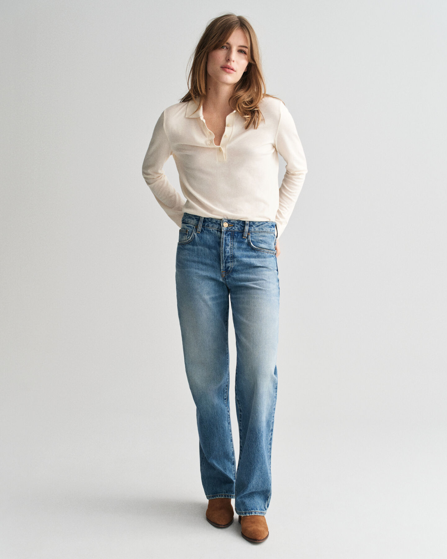 Rigid Jeans mit geradem Bein