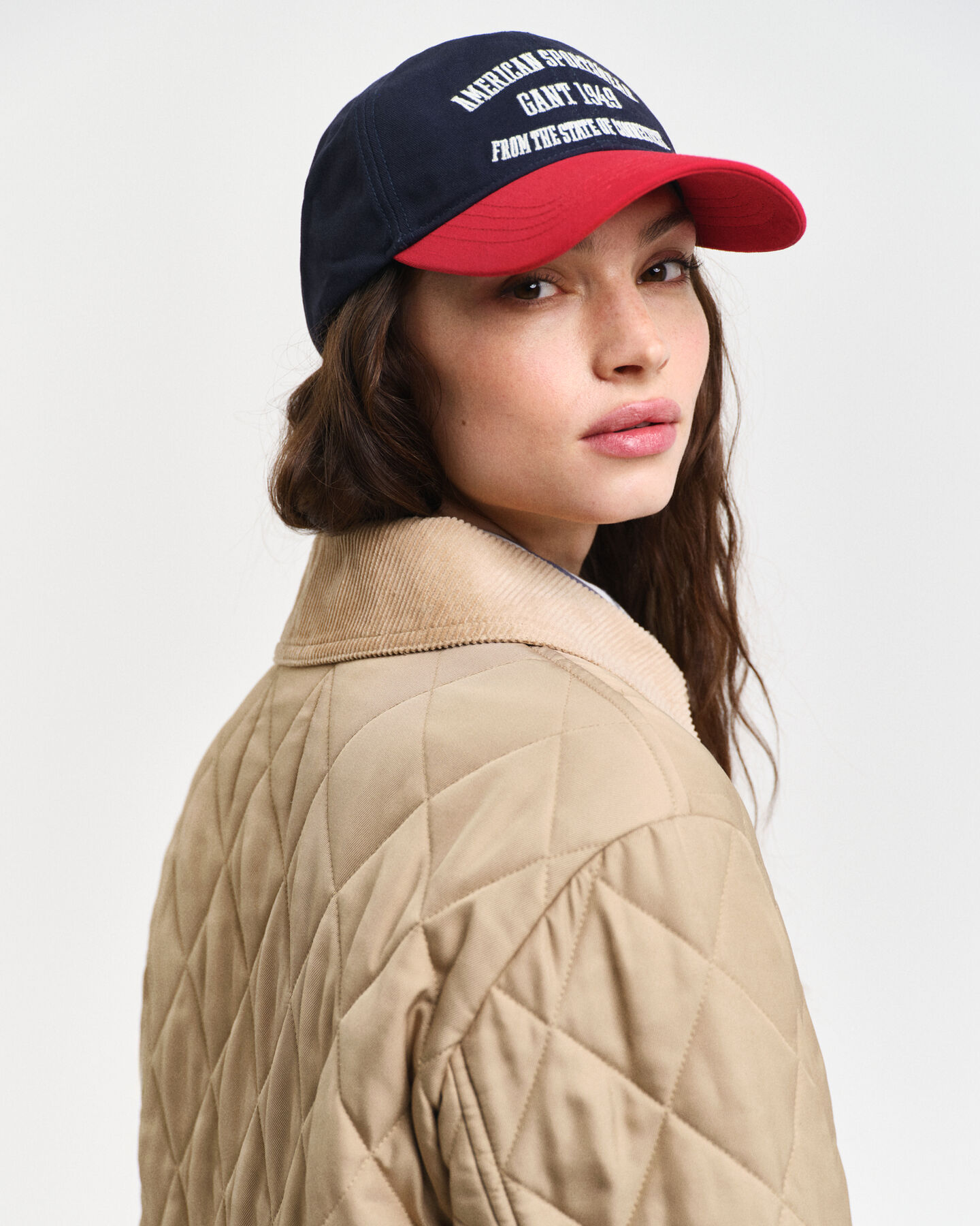 Steppmantel mit Corddetails