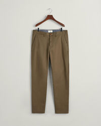 Schmal zulaufende Twill Chinohose