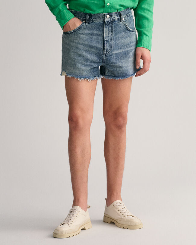 Unvers&auml;umte Jeansshorts