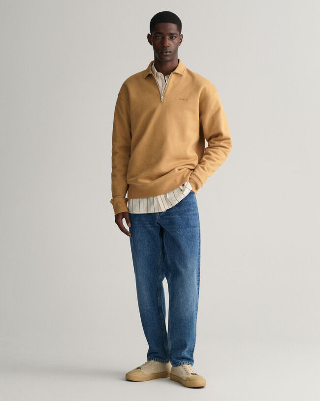 GANT Icon Sweatshirt mit Rei&szlig;verschluss-Kragen