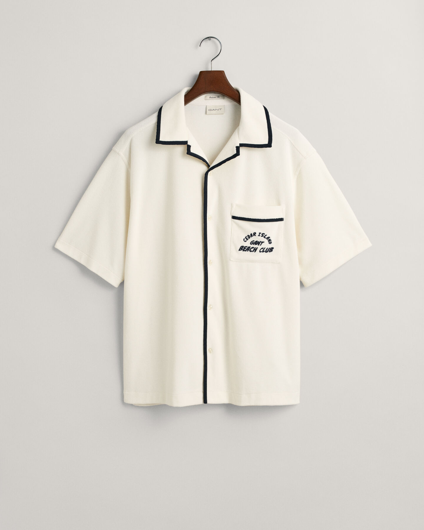 Relaxed Fit Terry Cloth Kurzarmhemd