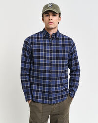 Regular Fit Herringbone Hemd mit Karomuster