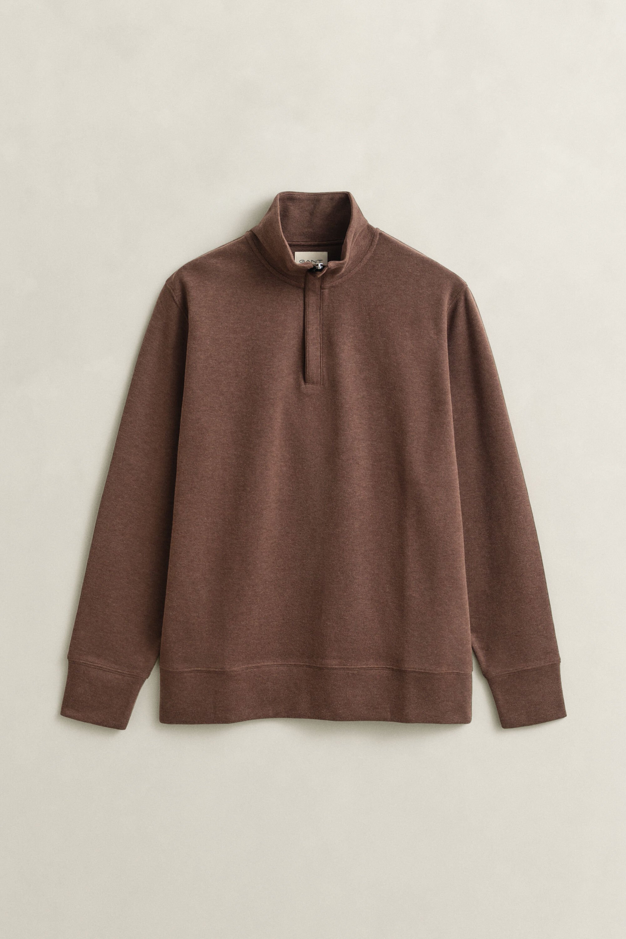 Sacker Rib Sweatshirt mit Reißverschlusskragen