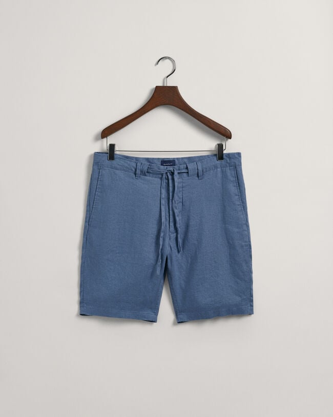 Relaxed Fit Leinen Shorts mit Kordelzug