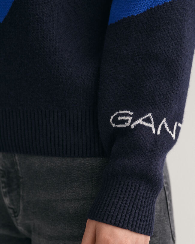 Teens Alpine Jacquard Rundhalspullover