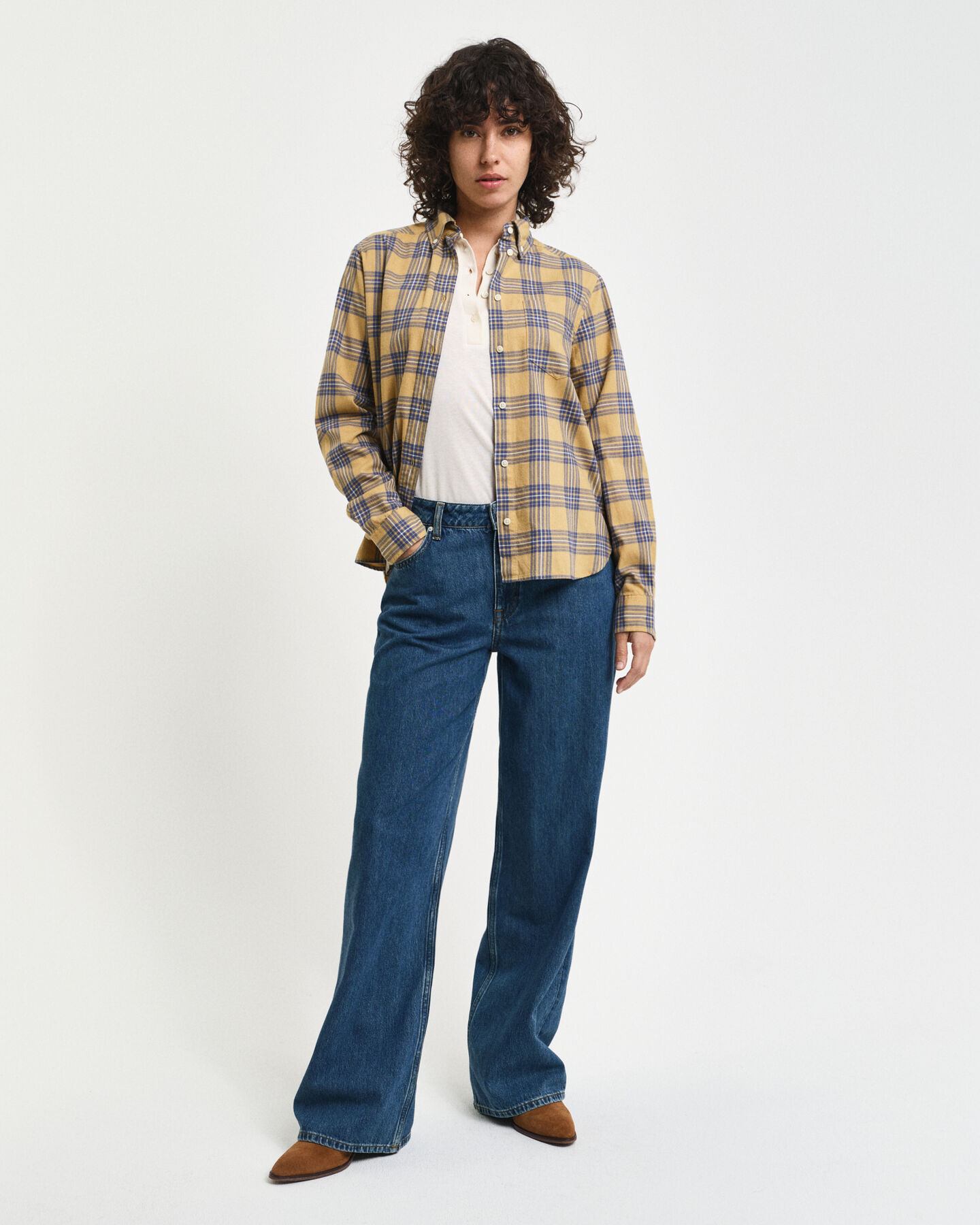 Regular Fit Flanellbluse mit Karomuster