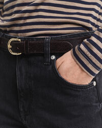 Leichter Rollkragenpullover aus Baumwolle mit Streifen