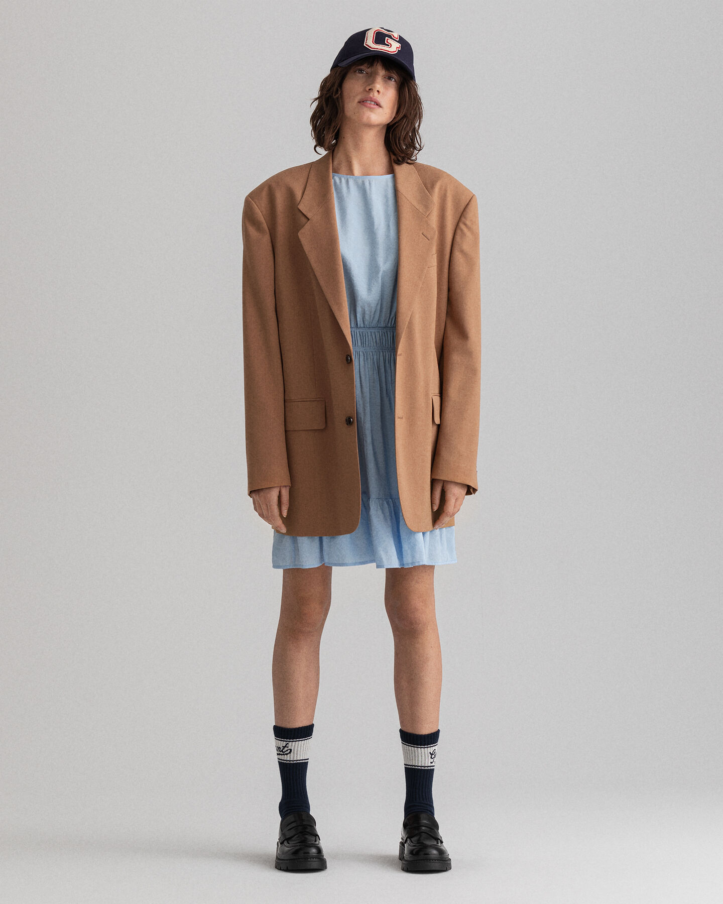 Flounce Kleid mit Puff&auml;rmeln