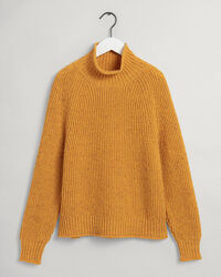 Rollkragenpullover aus Noppengarn