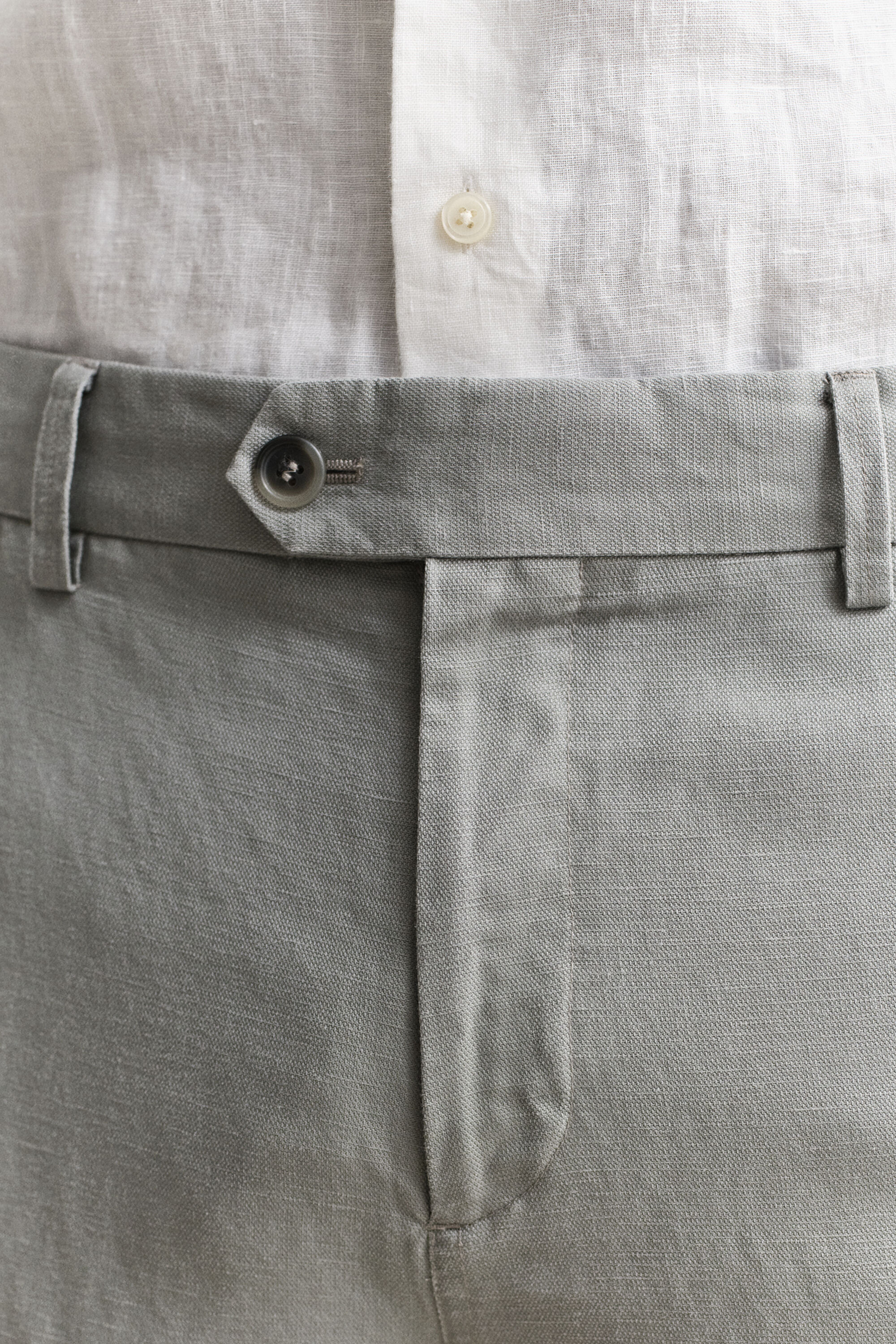 Anzughose aus Lyocell und Leinen