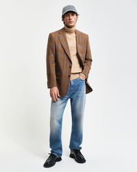 Zopfstrick Rollkragenpullover aus Baumwolle