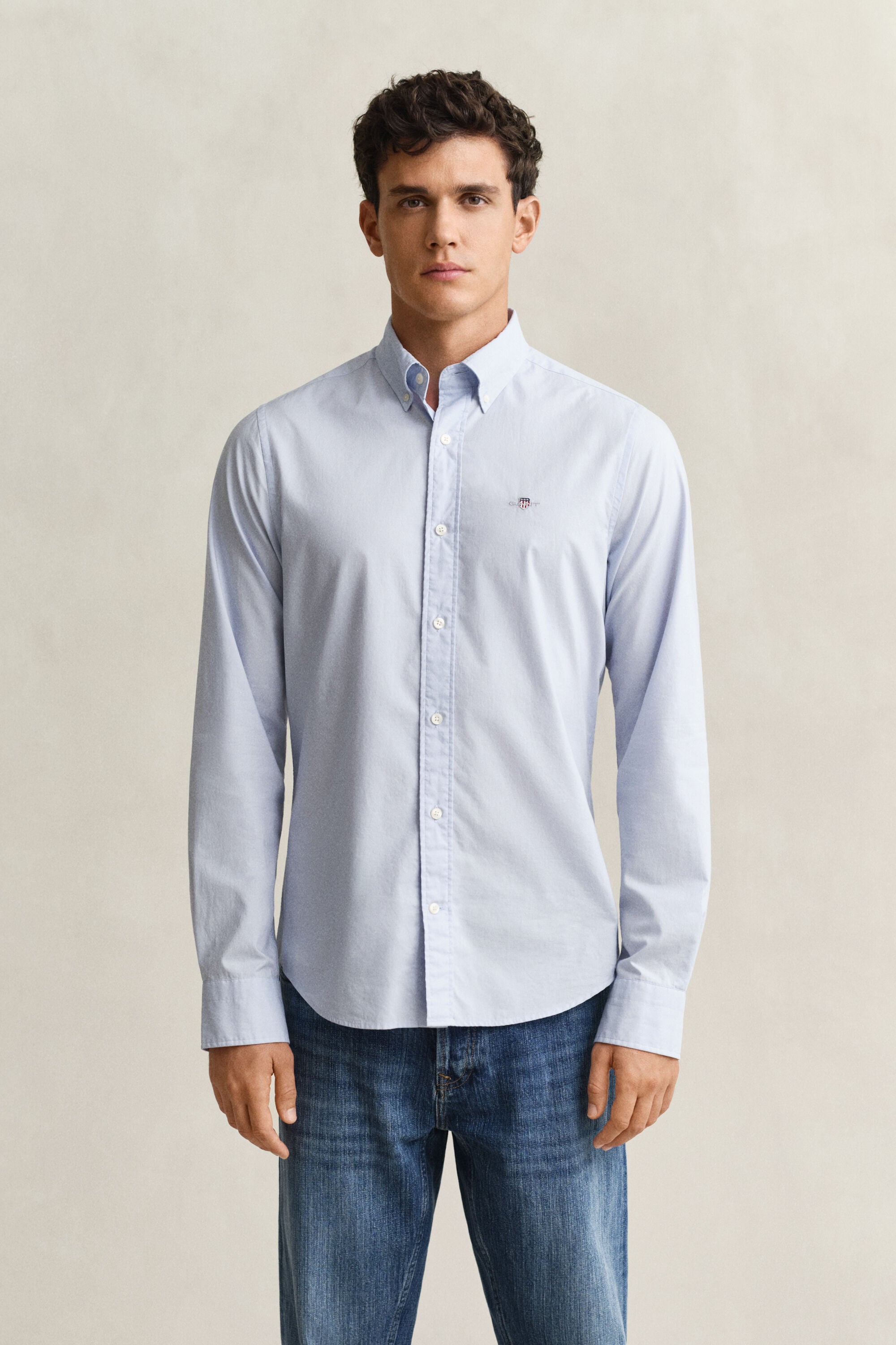 Slim Fit Classic Popeline Hemd