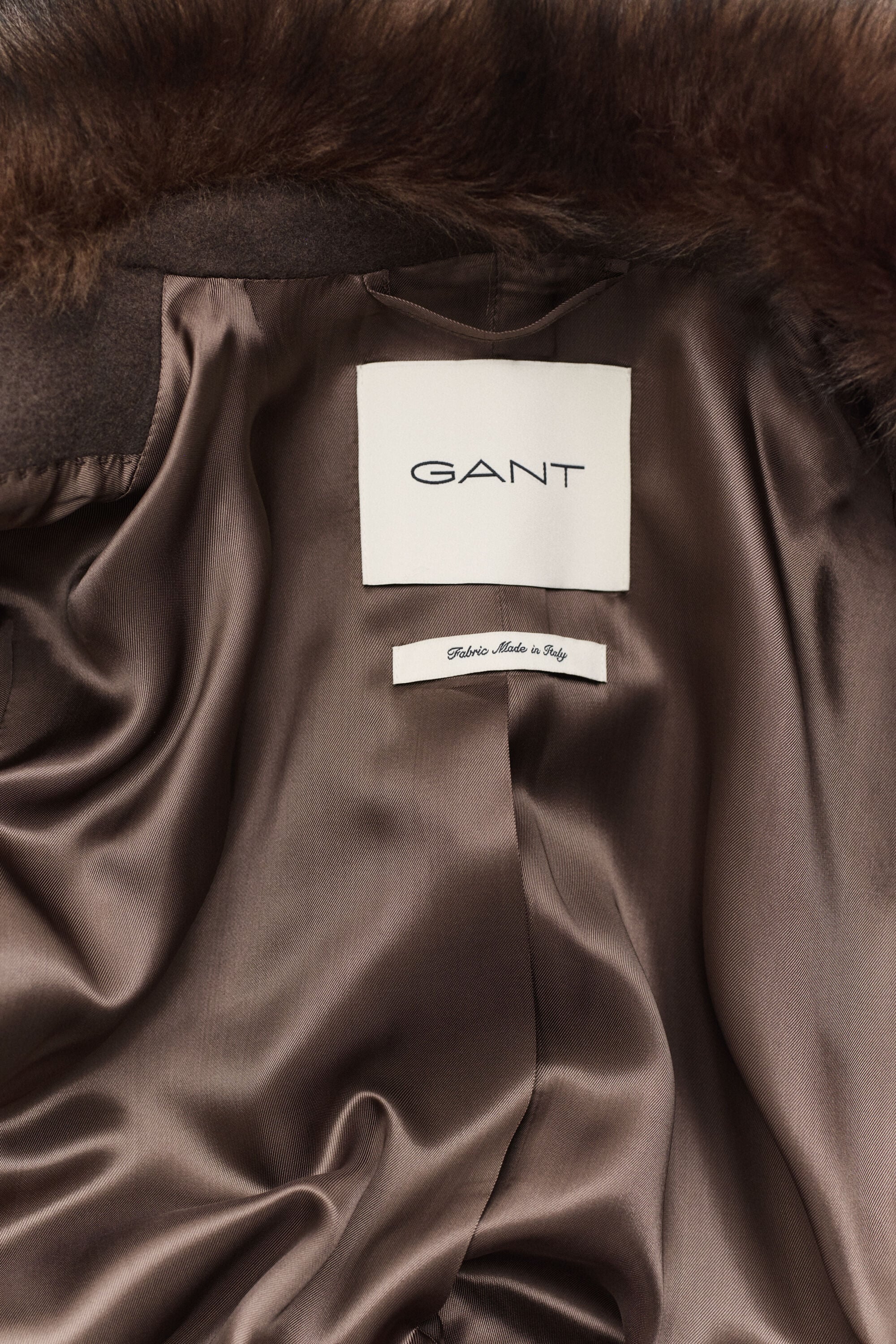 Mantel mit Shearling-Kragen