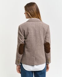 Regular Fit Herringbone Kurzblazer