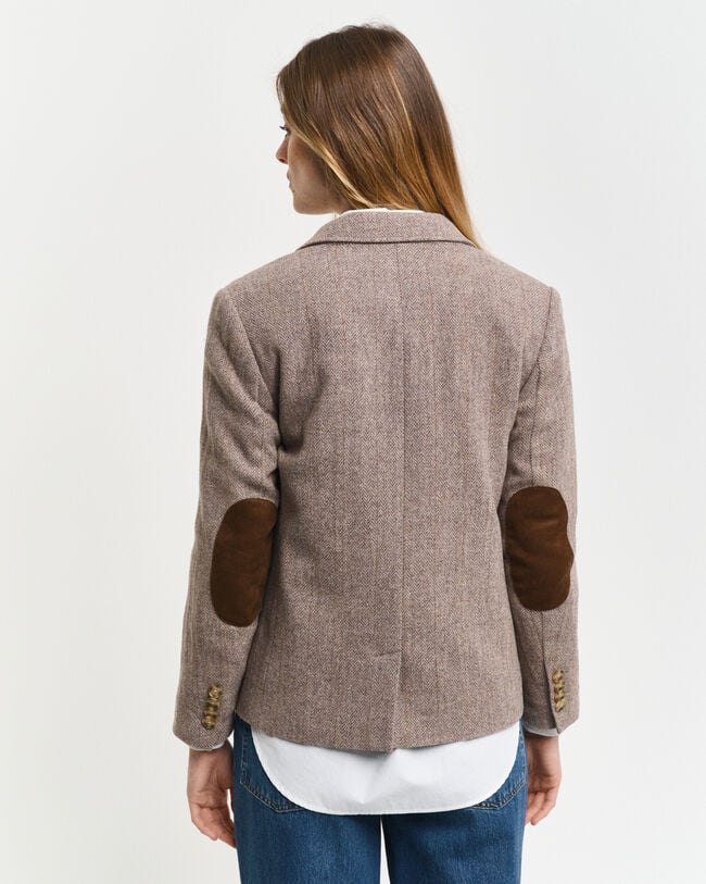 Regular Fit Herringbone Kurzblazer