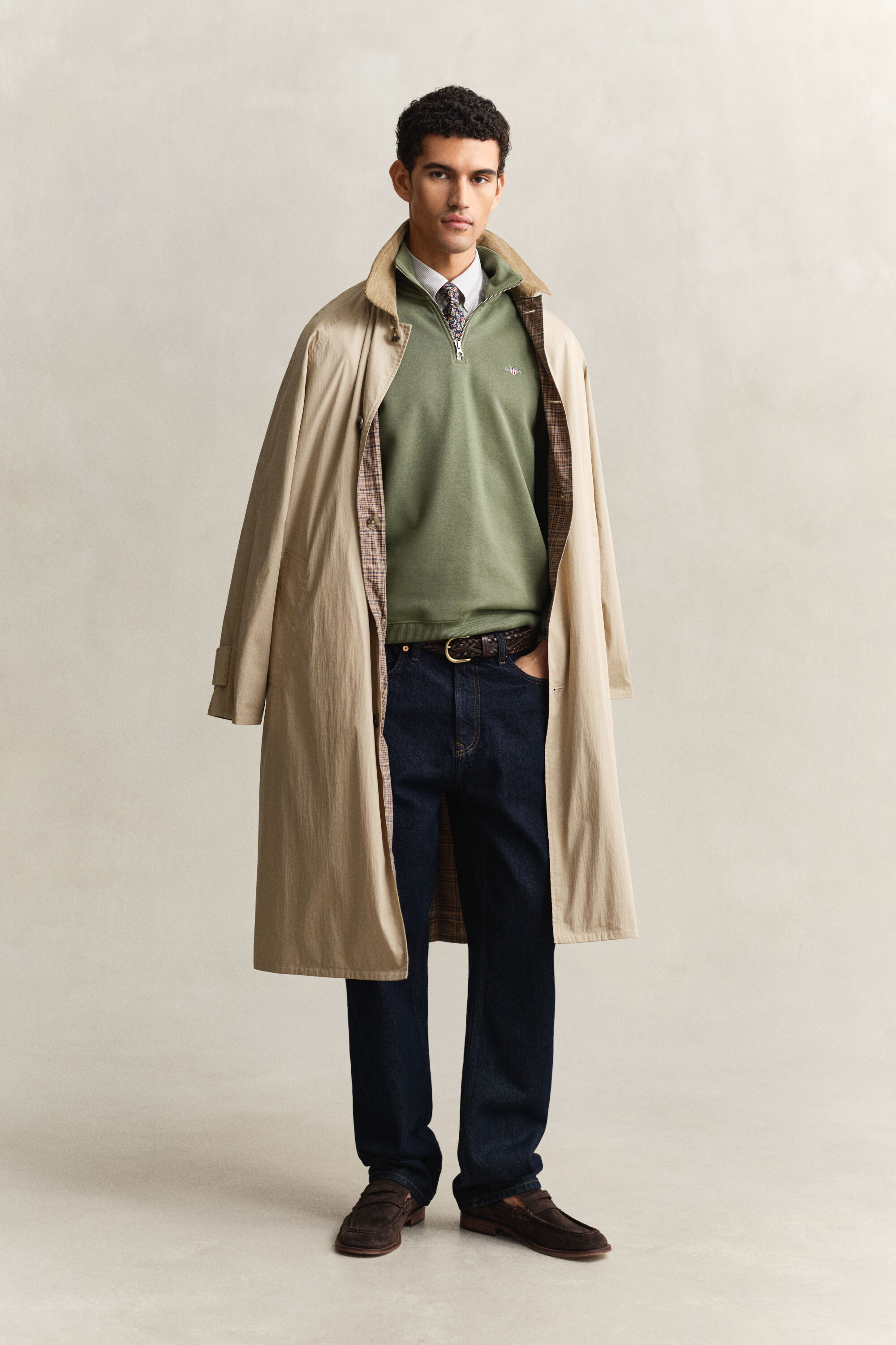 Shield Sweatshirt mit halblangem Reißverschluss