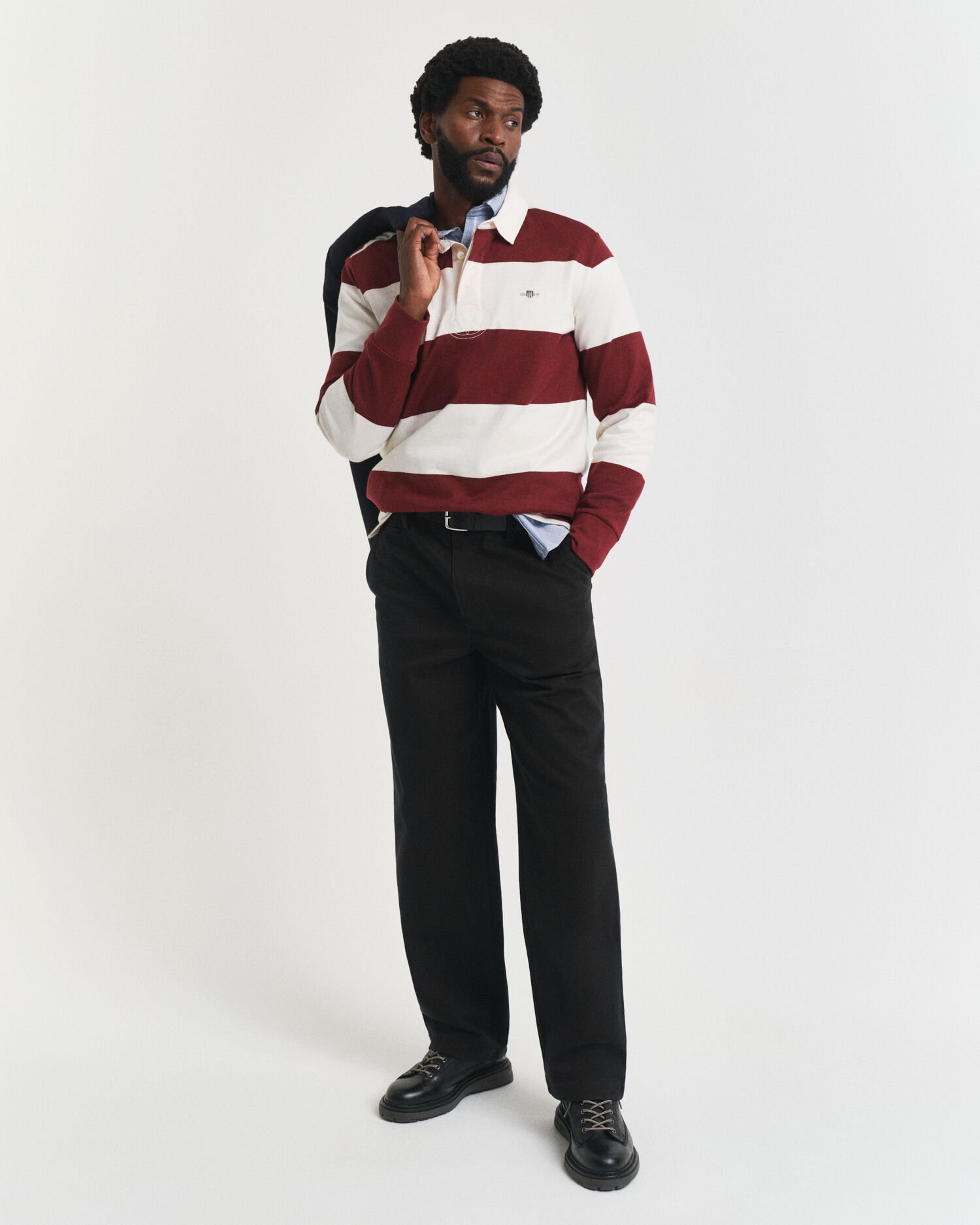 Relaxed Fit Chinohose aus Baumwolltwill