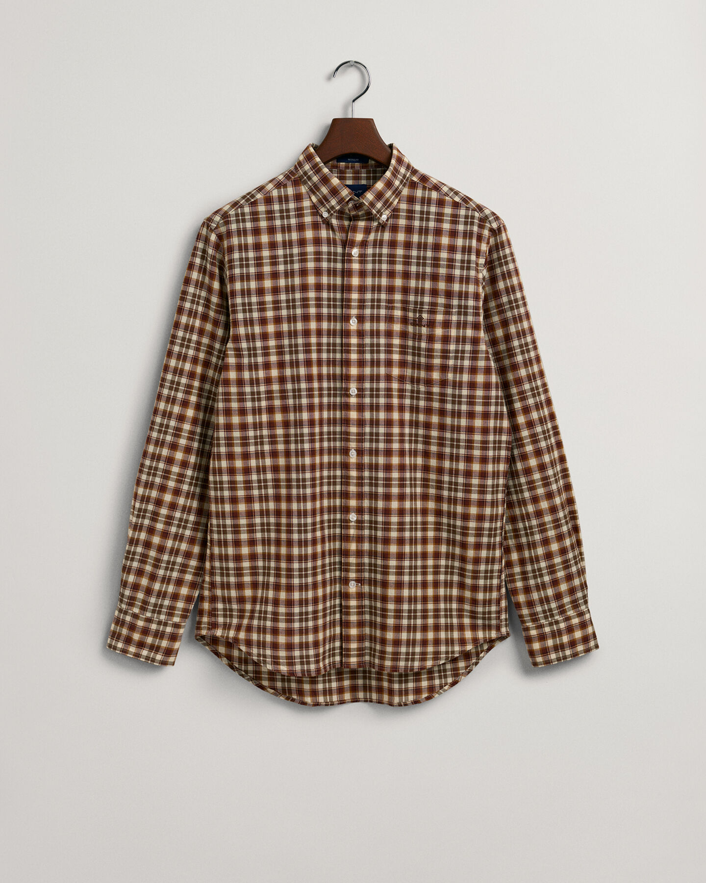 Regular Fit Broadcloth Hemd mit Tartan-Muster