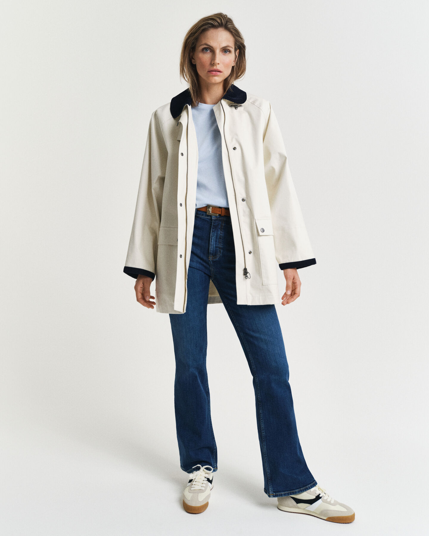 Sunfaded Rundhals-T-Shirt