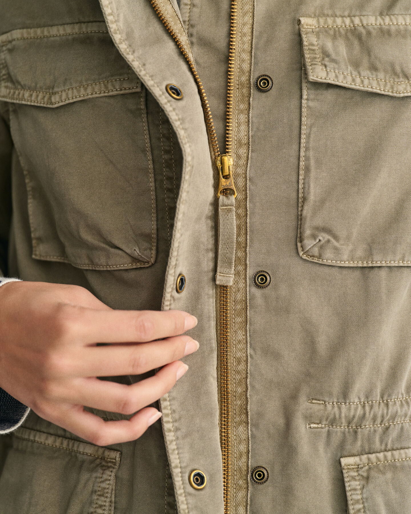 Stückgefärbte Feldjacke