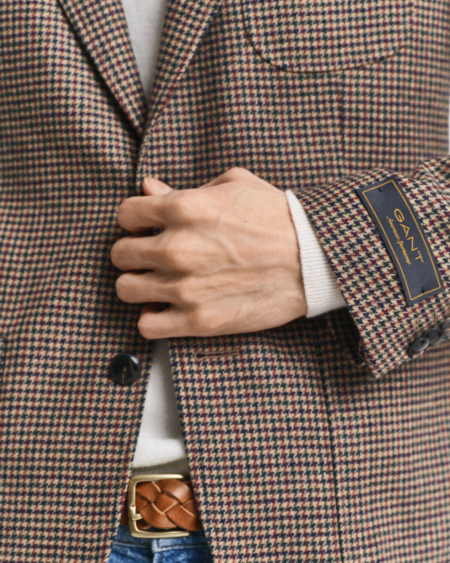 Slim Fit Houndstooth Karosakko